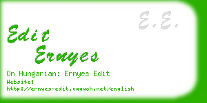 edit ernyes business card